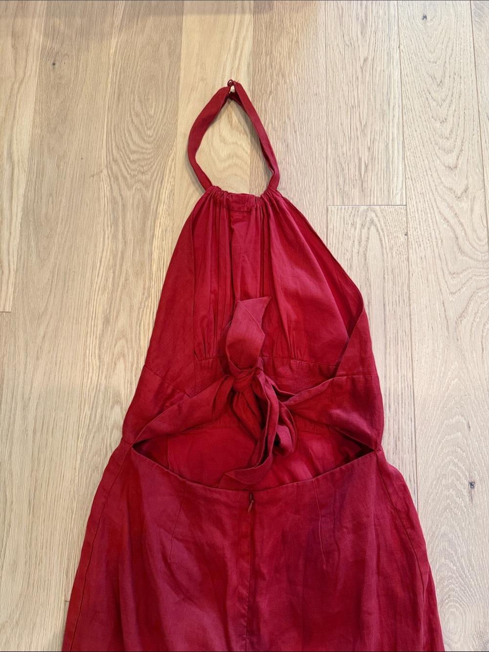 Banana Republic Halter Open Back Linen Maxi Dress Italian Parisian Euro Summer - Picture 7 of 8